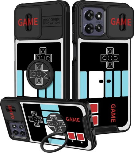 Miniatura 74 de Funermei Funda para Moto G Play 4G 2024 – Funda para teléfono para mujeres y niñas, diseño único de gato y libros, diseño único con funda