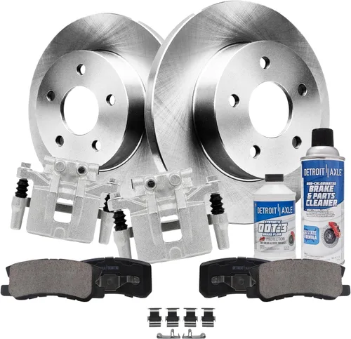 Miniatura 106 de Detroit Axle - Rotores de freno para Jeep Compass 2015-2022 Renegade 2016-2022 Fiat 500X 2016-2022, 2018, 2019, 2020, 2021. Reemplazo de rotores