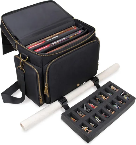 Miniatura 9 de Bolsa de ENHANCE para DnD de mesa - Bolso de aventuras de RPG para Calabozos y Dragones con almacenamiento para miniaturas, soporte para tapetes