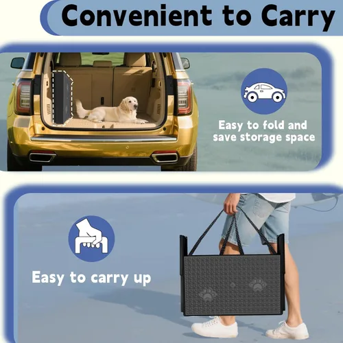Miniatura 6 de Escaleras para perros para coche, escalones para perros para coche con capacidad de carga mejorada, escaleras para perros para perros grandes