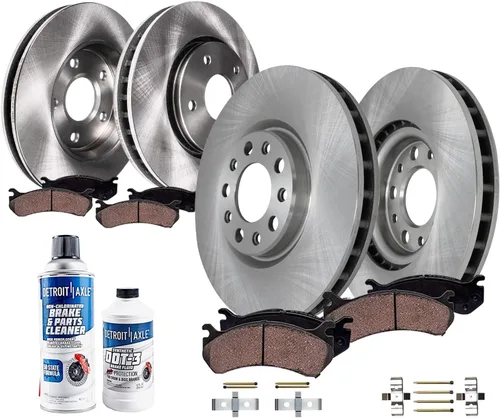 Miniatura 34 de Detroit Axle - Kit de frenos para Toyota Camry 2005-2006 [modelos XLE SE], frenos de disco Rotores Pastillas de freno de cerámica Reemplazo: 11.65