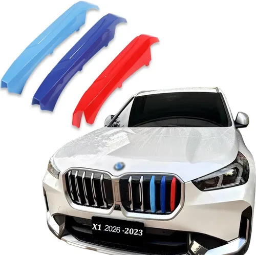 Miniatura 8 de Insertos de parrilla automotriz para BMW X1 F48 2016-2019 7 vigas, accesorios de parrilla delantera