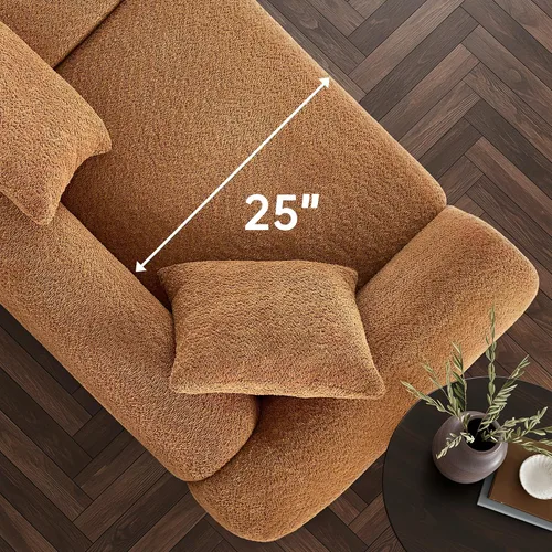 Miniatura 2 de Morden Fort - Juego de sofá de 3 piezas con tejido bouclé, sofás tapizados modernos y duraderos, cómodos y aptos para mascotas, 2 sillones y sofá