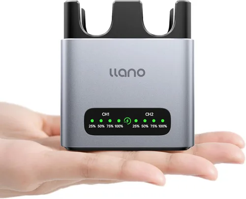 llano EN-EL15C - Batería para cámara de 20 W, cargador rápido de 2 ranuras, compatible con Nikon Z8 ZR Z7II ZF Z6III Z7 Z6II Z6 D850 D810A D7500