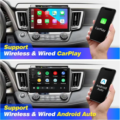 Miniatura 2 de Para RAV4 Actualización Android Radio Pantalla Táctil Compatible con Carplay Android Auto, Coche Estéreo Bluetooth Navegación Media Player GPS WiFi