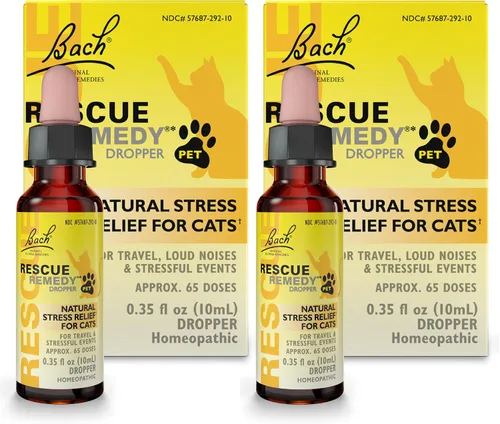 Miniatura 9 de Rescue Remedy Pet Dropper para gatos – 0.3 onzas líquidas – Soporte de estrés y tensión para gatos con esencias florales naturales de Bach – Fórmula