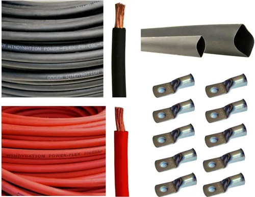 Miniatura 10 de WNI - Cable ultra flexible de cobre puro para soldadura de batería de 5/16 pulgadas y 5 pies de calibre 1/0 AWG 1/0 AWG de 5/16 pulgadas y 5 5 pies
