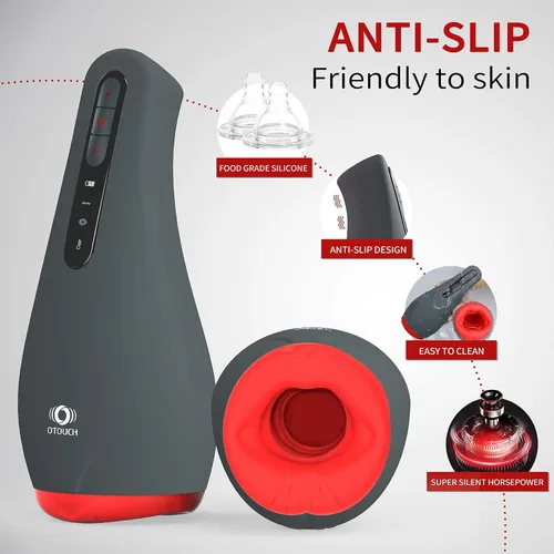Miniatura 4 de OTOUCH Masturbador masculino automático, OLED Displayer Taza de masturbación masculina con 5 succiones y 6 vibraciones y función de calentamiento