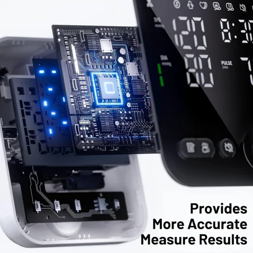 Miniatura 3 de NOUYAN Monitor de presión arterial para la parte superior del brazo, monitores para uso doméstico, brazalete ajustable de 8.7"-16.5", pantalla LED
