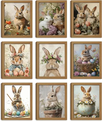 Miniatura 13 de Divertido póster de arte de pared de gato negro, juego de 9, impresiones en lienzo vintage de gato negro de Van Gogh, impresiones estéticas florales