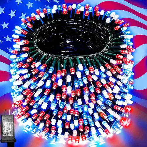 Miniatura 8 de Pooqla Guirnalda de 200 luces LED para interiores y exteriores, luces verdes de Halloween de 66 pies, enchufables con temporizador, 8 modos Alambre