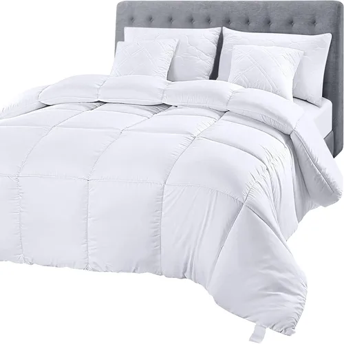 Miniatura 30 de Utopia Bedding - Juego de edredones de plumón con inserción de edredón acolchado con esquinas y pestañas, edredones alternativos cosidos en caja