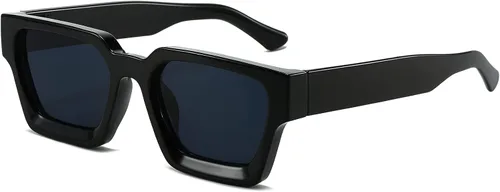 AIEYEZO Gafas de sol cuadradas para mujeres y hombres, gafas de sol cuadradas con montura gruesa, estilo de diseñador simple