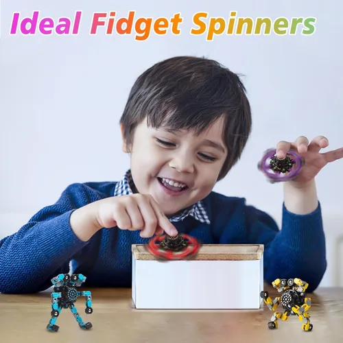 Miniatura 4 de Gokeey Fidget Spinners 8 piezas para niños y adultos, juguetes sensoriales para aliviar el estrés para niños y niñas, giroscopios de punta de dedo