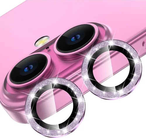 Miniatura 32 de YWXTW Protector de lente de cámara para iPhone 15/15 Plus/16e/ 17e, anillo de metal antiarañazos individual protector de pantalla de vidrio templado