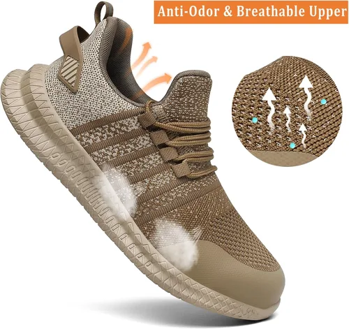 Miniatura 5 de Zapatos de punta de acero para hombres y mujeres, cómodos, ligeros, zapatos de seguridad para el trabajo, a prueba de pinchazos, antideslizantes
