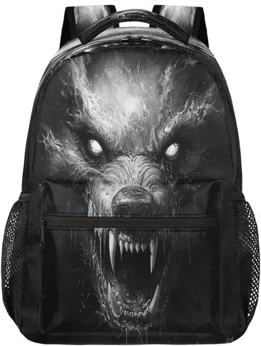 Miniatura 31 de Pardick Mochilas de calavera de Halloween para niños y niñas, divertidas y ligeras de 16 pulgadas, mochila escolar para laptop, mochila