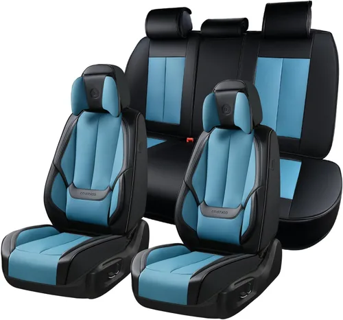 Miniatura 63 de Coverado Juego completo de fundas de asiento de automóvil, fundas de asiento para automóviles, fundas de asiento de coche beige para asientos