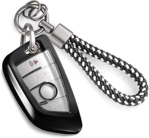 Miniatura 33 de para Buick - Funda para llavero con llavero de cuerda trenzada metálica anti-pérdida mejorada, carcasa suave de TPU exquisita para Avenir Envision
