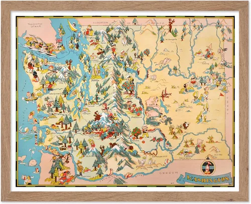 Miniatura 60 de Poster Master Póster retro de viaje con mapa monumental vintage de Florencia, arte italiano, gran regalo para hombres, mujeres, amantes