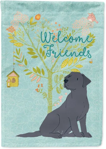 Miniatura 22 de Caroline's Treasures BB7594GF Bandera de jardín de Husky siberiano con texto en inglés "Welcome Friends" - Bandera decorativa para patio exterior
