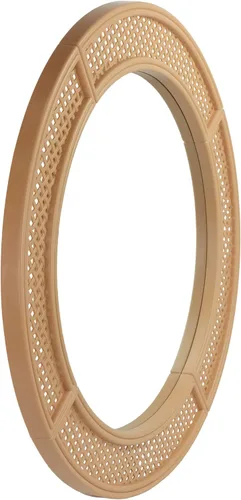 Miniatura 3 de Northlight Round Woven Style Wall Mirror, 30", Beige