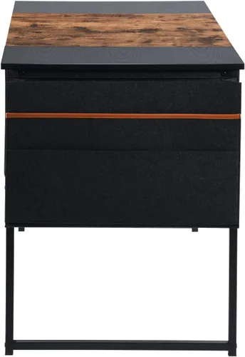 Miniatura 6 de FurnitureR Escritorio para computadora con bolsa de almacenamiento, escritorio de oficina en casa, escritorio de estudio, oficina, escritorio