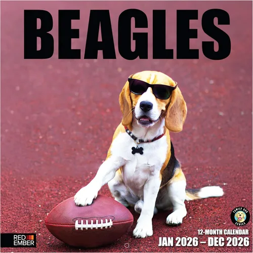 Miniatura 15 de RED EMBER Beagles - Calendario de pared 2025 de 12 meses, 12 x 24 pulgadas, abierto, papel grueso y resistente, para regalo, calendario 2025