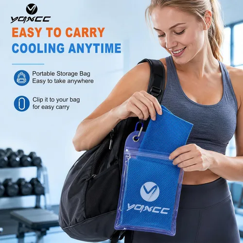 Miniatura 6 de YQXCC Paquete de 8 toallas refrescantes (47 x 12 pulgadas), toalla de cuello fría de hielo, microfibra suave y transpirable para yoga, golf, 8