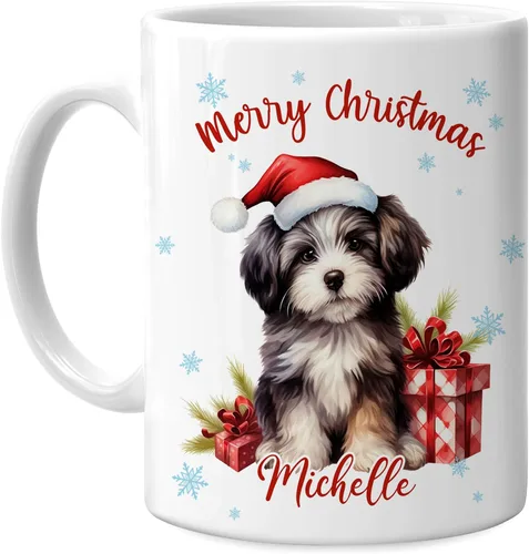 Miniatura 35 de Hyturtle Regalos personalizados para amantes de los osos – Taza de café de cerámica con nombre personalizado de oso con sombrero de Papá Noel