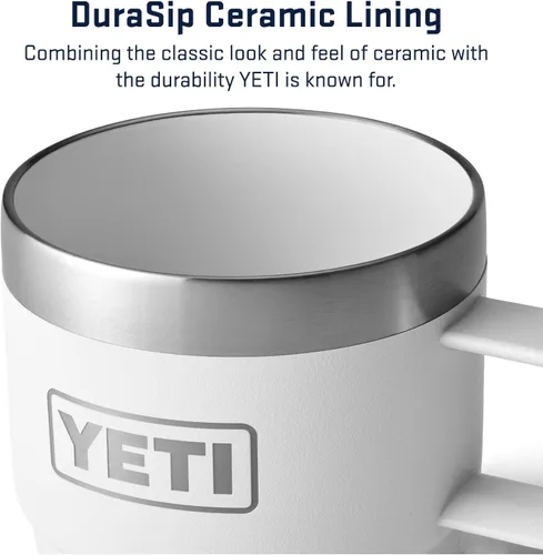 Miniatura 3 de YETI Rambler - Taza apilable de 6 oz, de acero inoxidable, aislada al vacío para espresso/café, paquete de 2 Blanco