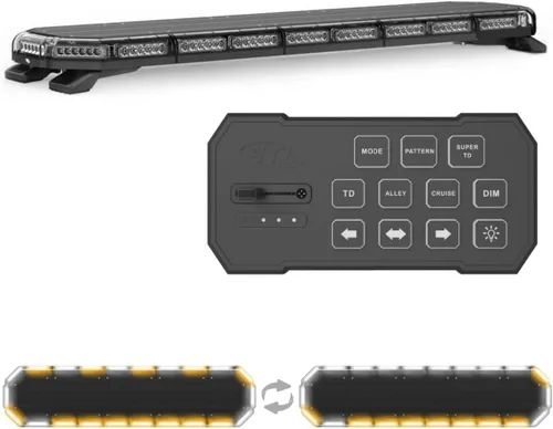 Miniatura 27 de SpeedTech Lights Super Takedown K-Force Elite 47 Barra de luz LED – 180 LED, 540 W montaje en techo advertencia de emergencia para policía, Ámbar