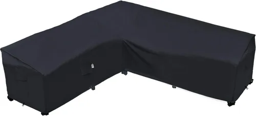 Miniatura 21 de Funda de Sofá Seccional de Servicio Pesado para Exteriores, Fundas Impermeables 600D para Sofá Seccional de Patio, Funda para Muebles de Jardín