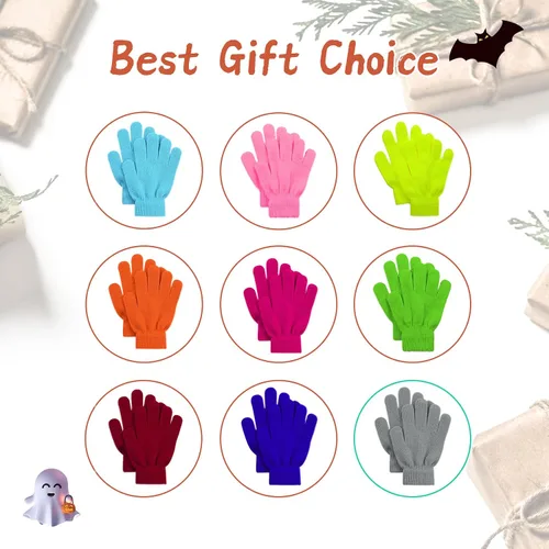 Miniatura 6 de Century Star Guantes de invierno mágicos y cálidos para niños, guantes suaves y elásticos de punto para niños y niñas