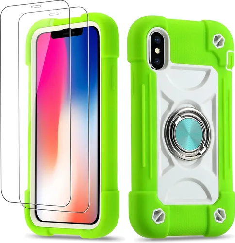 Miniatura 34 de Funda para iPhone Se3/iPhone Se2, iPhone 6/6S, iPhone 7/iPhone 8 de 4.7 pulgadas con soporte de anillo, con 2 protectores de pantalla resistentes
