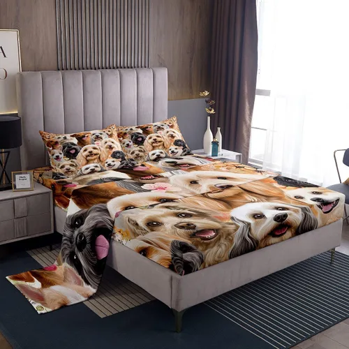 Miniatura 27 de Feelyou Juego de ropa de cama de tamaño individual con diseño de gato colorido para niños, adolescentes y niñas, decoración de habitación de gato