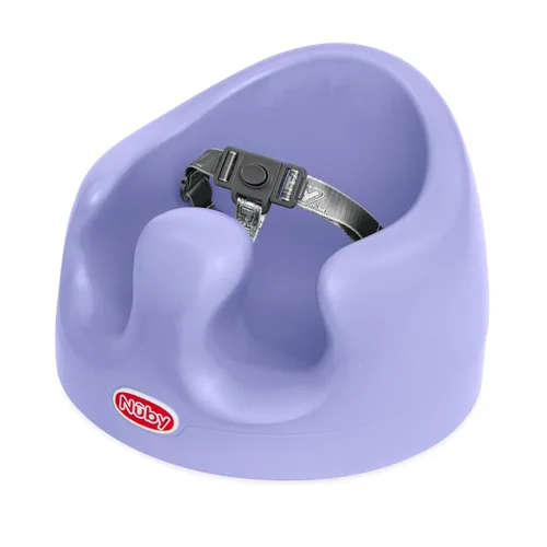 Miniatura 9 de Nuby My Floor Seat, cojín de espuma suave con arnés de seguridad y diseño de respaldo alto, para edades de 4 a 12 meses, aguamarina