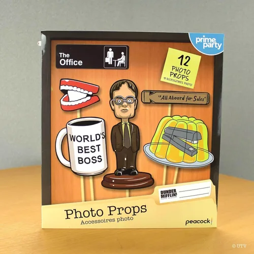 Miniatura 2 de Dunder Mifflin Party Essentials: Juegos de oficina y divertidos accesorios para fotos (accesorios para cabina de fotos)
