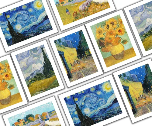 Miniatura 6 de Tarjetas de felicitación de jarrones de jengibre con flores - Juego de 10 tarjetas de nota de 5x7 para todas las ocasiones con sobres. En blanco por