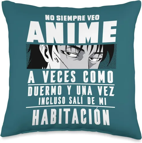 Regalos Originales Manga Anime Para Chicas Chicos No Siempre Veo Anime para Ver Manga Mujer Hombre Adulto Almohada 16 x 16 pulgadas, Multicolor