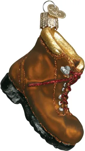 Miniatura 9 de Old World Christmas - Adorno de zapatilla de correr (vidrio soplado) para árbol de Navidad, decoración festiva artesanal, colección deportiva