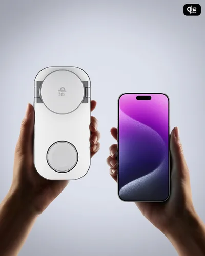 Miniatura 9 de Estación de carga inalámbrica 3 en 1 para dispositivos Apple, soporte magnético plegable de carga rápida compatible con MagSafe para iPhone Blanco