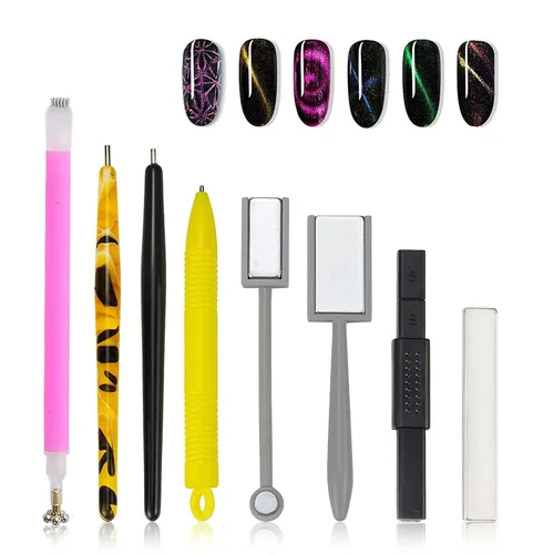 Miniatura 7 de Ideal Swan Juego de herramientas de esmalte de uñas magnético, esmalte de gel de ojo de gato 3D, herramienta de plástico de ojo de gato, ojo de gato