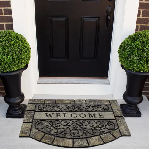 Miniatura 7 de Tapete grueso de bienvenida para exteriores, 24 x 36 pulgadas, tapete grande de bienvenida duradero para puerta delantera, resistente y Tapete