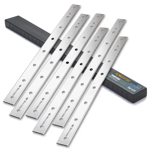 Miniatura 11 de POWERTEC Cuchillas cepilladoras de 12-1/2 pulgadas para cepilladora DeWalt DW733, repuesto para cuchillos cepilladores DW7332, juego de 4 (12809DD)