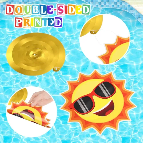 Miniatura 4 de Pajean 30 espirales colgantes de verano para fiesta en la piscina, decoraciones colgantes de techo de verano, decoraciones de remolinos colgantes