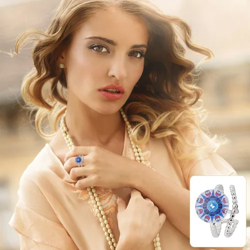 Miniatura 6 de UNICRAFTALE 8 piezas de componentes de anillo abierto de acero inoxidable de 2 colores con anillos ovalados, chapados en oro, ajustables para hacer