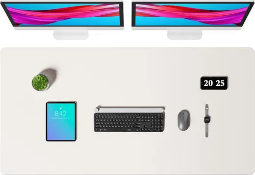 Miniatura 190 de Aothia - Protector de escritorio de cuero sintético, base para mouse, superficie antideslizante e impermeable para escribir y para laptop