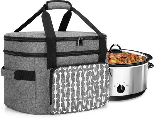 Miniatura 9 de Yarwo Bolsa de viaje para olla de cocción lenta mejorada 2026 con tabla inferior compatible con Crock-Pot y Hamilton Beach de 6, 7, 8 cuartos