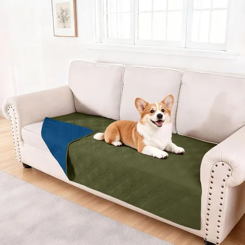 Miniatura 155 de hyha Manta impermeable para perros, manta reversible para cama de mascotas, funda suave para sofá/sillón lavable para perros, fundas impermeables